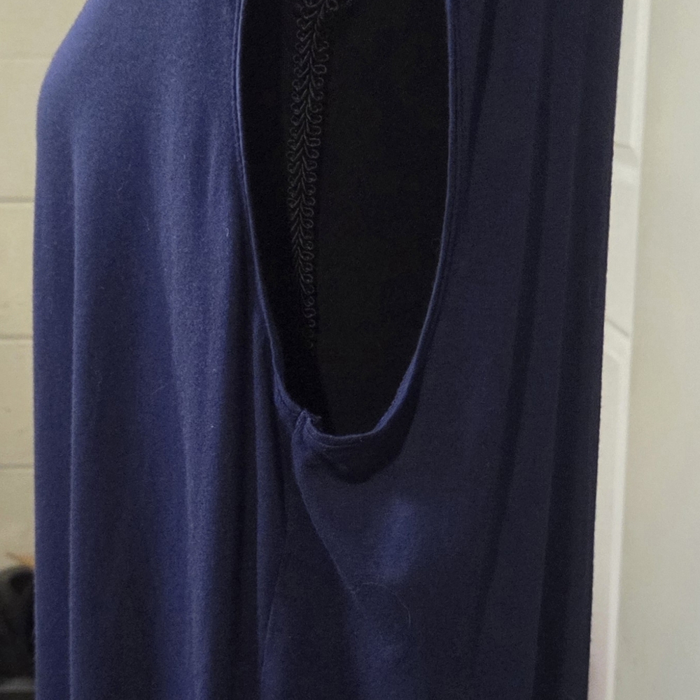 JM Collection Navy Tank Top XL - Picture 3 of 8